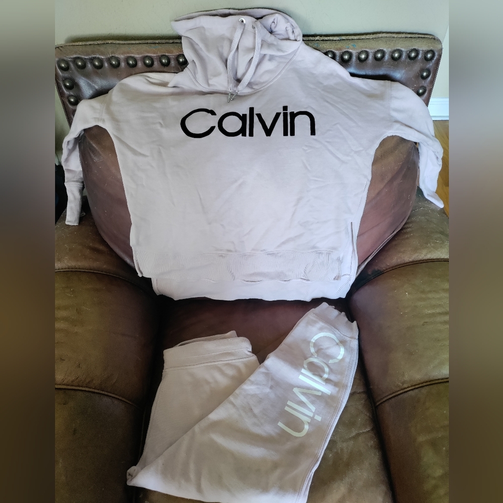 Calvin Klein sweat set, small, dusty pink